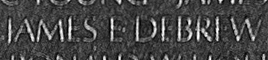 Engraved name on The Wall of Corporal James Edward Debrew, U.S. Army